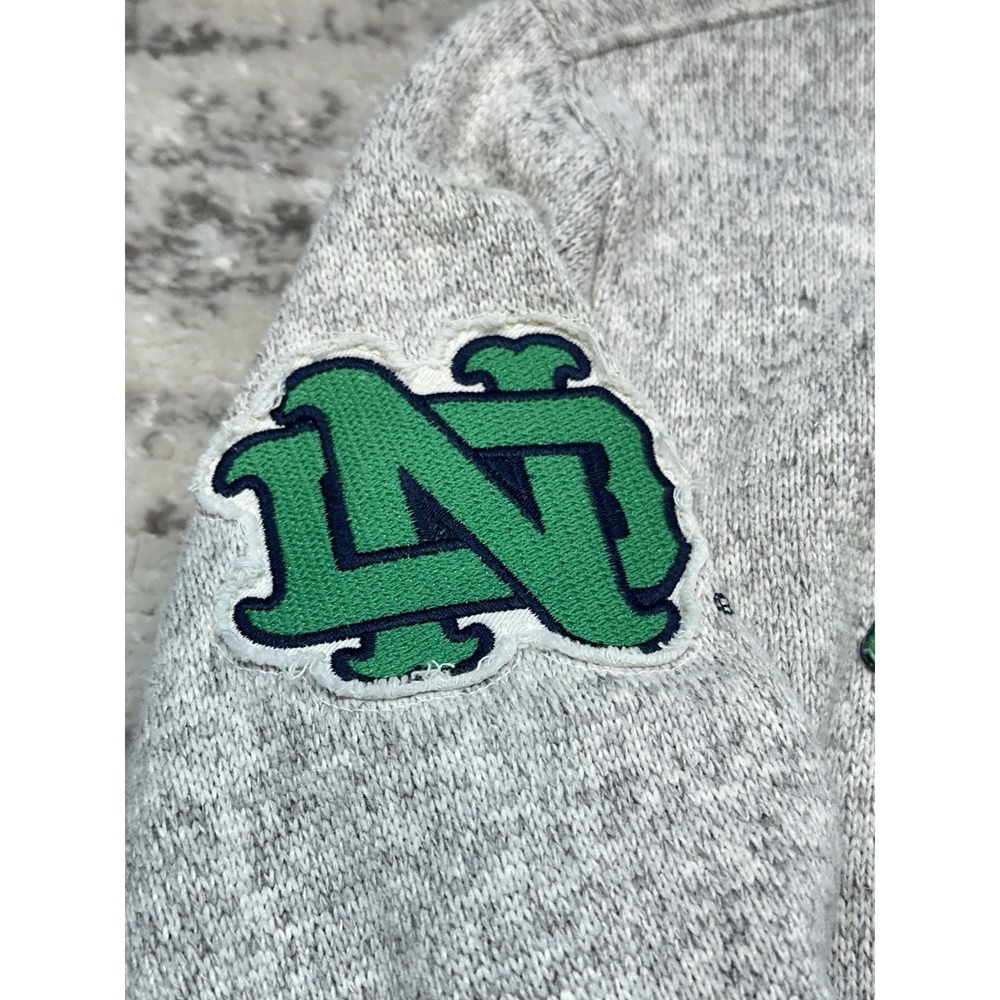 Adidas Notre Dame Fighting Irish Full Zip Sweater Jacket Knit Mens Size Small - Picture 3 of 11